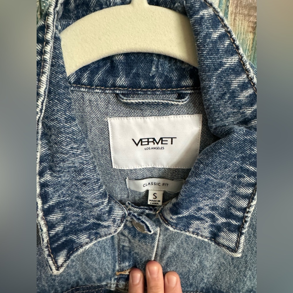Jean jacket -distressed (only one wear)